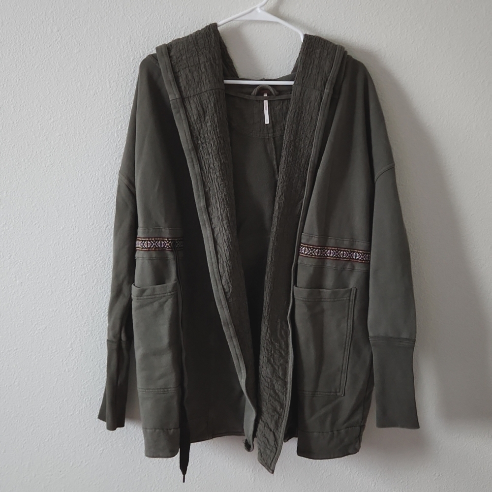 Free People Boho-Style Hooded Jacket